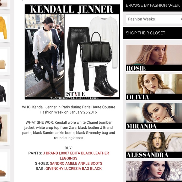 J Brand Edita black leather leggings XS - Picture 3 of 10